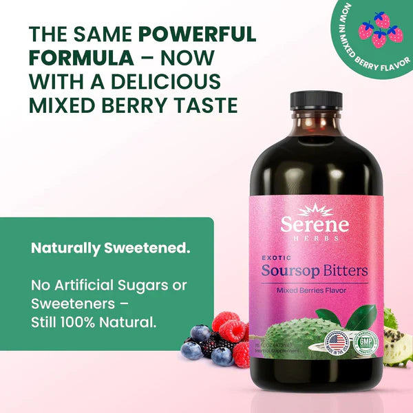 🌿 Serene Herbs Vitality 15™ Soursop Bitters – Premium 15-in-1 Herbal Formula